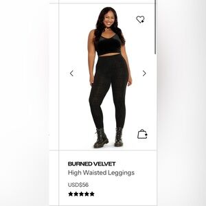 Blackmilk burned velvet, high waisted leggings